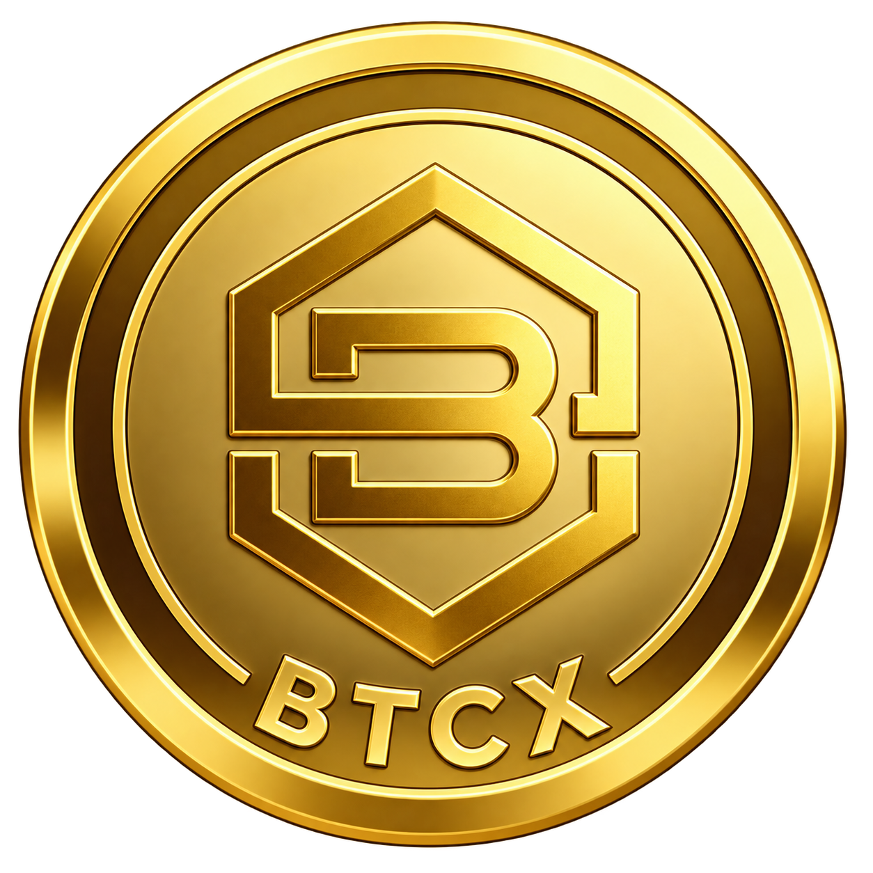 BTCX 金色代币标志